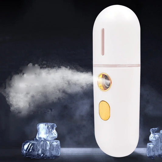 USB Rechargeable Face Moisturizer Sprayer – Handheld & Portable Skin Humidifier