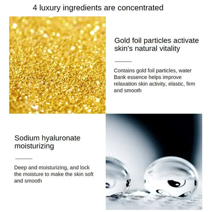 ✨ Sérum Visage 24K Or, Acide Hyaluronique & Niacinamide