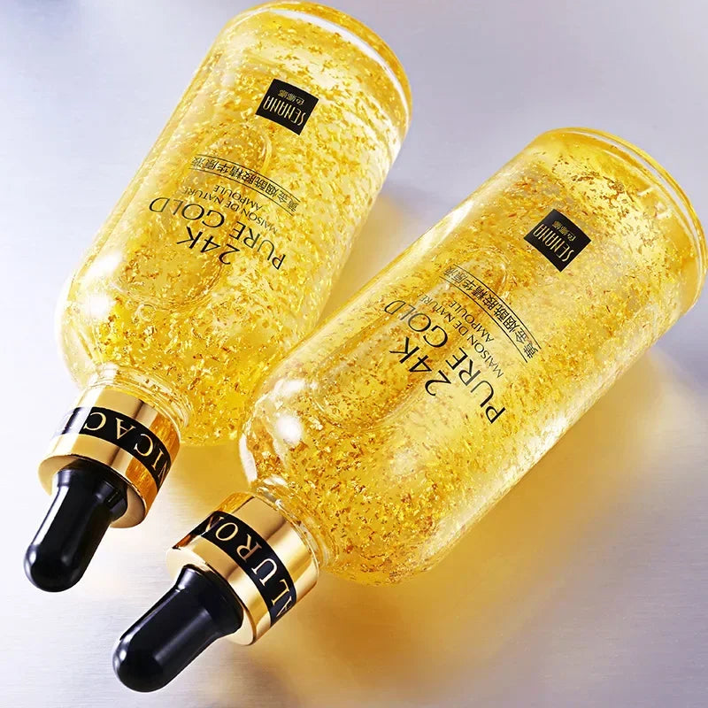 ✨ Sérum Visage 24K Or, Acide Hyaluronique & Niacinamide
